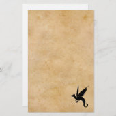 Wyvern op oud perkament briefpapier (Voorkant / Achterkant)