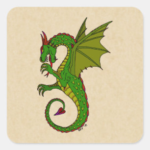 Wyvern Vierkante Sticker