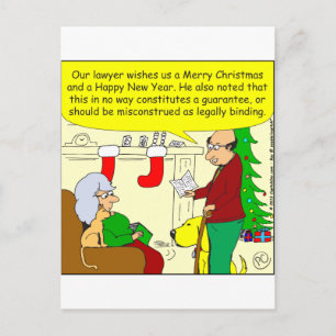 x08 Christmas card from our lawyer - cartoon Feestdagenkaart