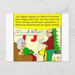 x08 Christmas card from our lawyer - cartoon Feestdagenkaart