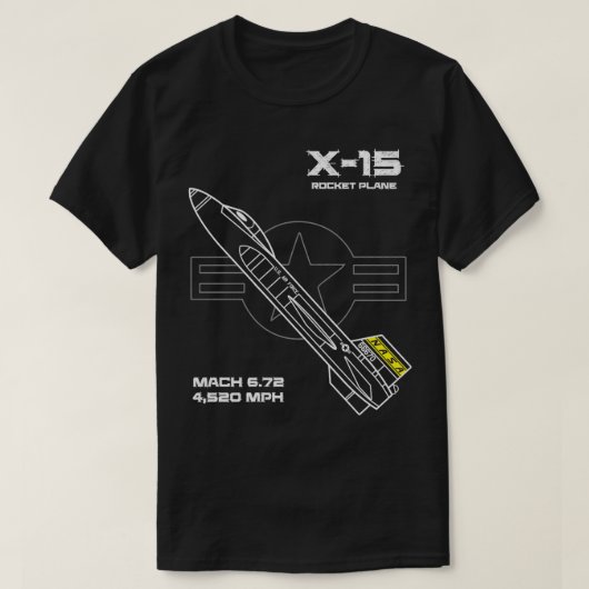 X15 Rocket Plane T-shirt (Design voorkant)