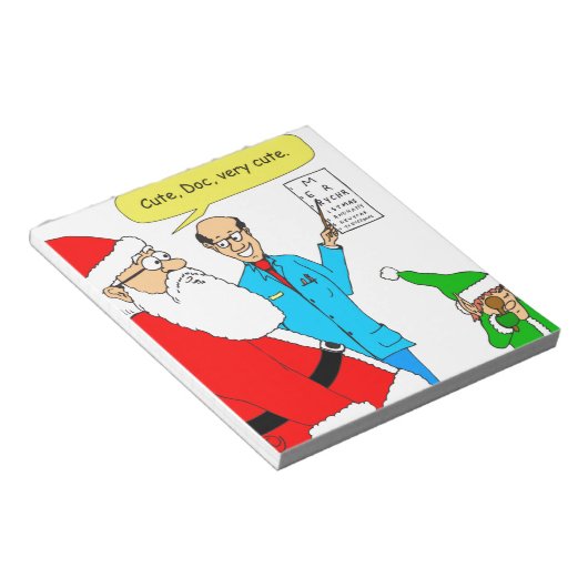 x80 schattige cartoon van de oogarts notitieblok (Schuin)
