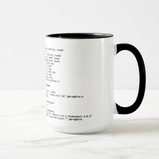 x86 Assemblage "Hoeveelheid koffie" Mok (Rechts)