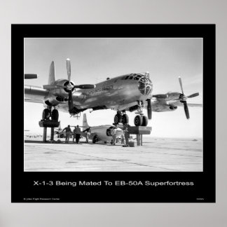 X-1-3 wordt gekoppeld aan de EB-50A Superfort Poster