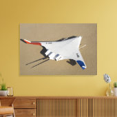 X-48B Onbemande luchtvaartuigen met blanco vleugel Canvas Afdruk (Insitu (Woonkamer))