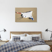 X-48B Onbemande luchtvaartuigen met blanco vleugel Canvas Afdruk (Insitu (Slaapkamer))