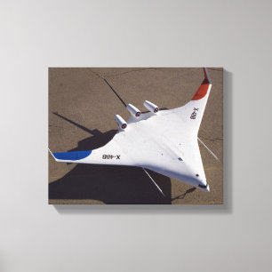 X-48B Onbemande luchtvaartuigen met blanco vleugel Canvas Afdruk