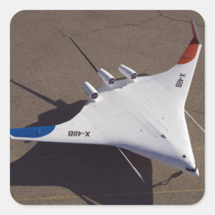 X-48B Onbemande luchtvaartuigen met blanco vleugel Vierkante Sticker