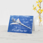 X-59 Supersonic Jet Vliegtuig met laag bereik Kaart (Gele Bloem)