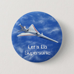 X-59 Supersonic Jet Vliegtuig met laag bereik Ronde Button 5,7 Cm