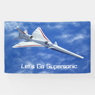 X-59 Supersonic Jet Vliegtuig met laag bereik Spandoek