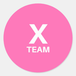 X autocollant d'équipe