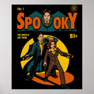X-bestanden Spooky Comic Poster