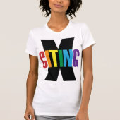 X-Citing Exciting White Rainbow Original Letters T-shirt (Voorkant)