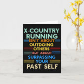 X-country Running Is Outwork Your Past Self Sitive Kaart (Gele Bloem)