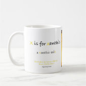 X est pour la tasse xanthique d'alphabet (Gauche)