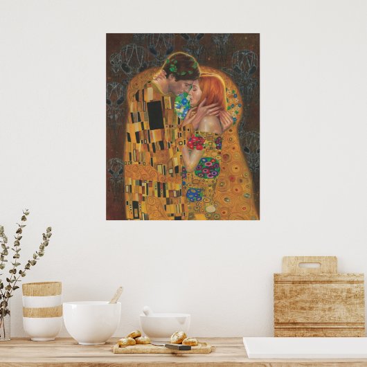 X-Files strip Klimt Kiss Poster (Keuken)