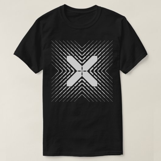 X geometrisch teken t-shirt (Design voorkant)