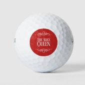 X // Grappig De Slice Queen Golfballen (Voorkant)