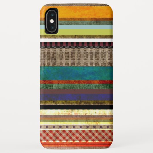 X grungy gestreepte kunst Case-Mate iPhone case (Achterkant)