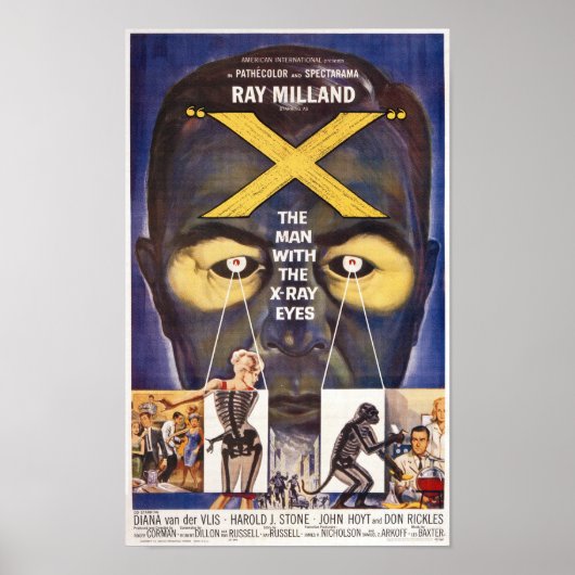 X, het Man met de röntgenogen -  sci-Fi Poster (Voorkant)