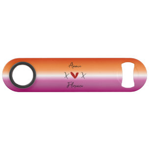X Love X Zonsondergang Lesbische Vlag Speed Flessenopener
