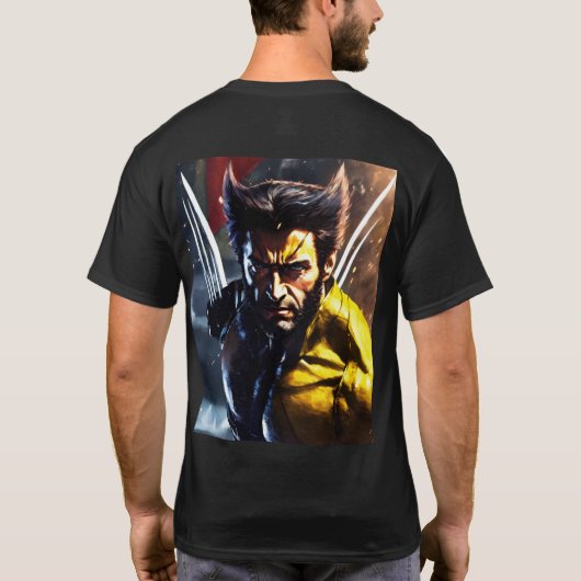 X MANNEN ZWART T T T SHIRT (Achterkant)