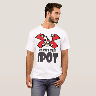 X markeert de plaats lichte shirts
