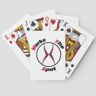 X markeert de plaats pokerkaarten
