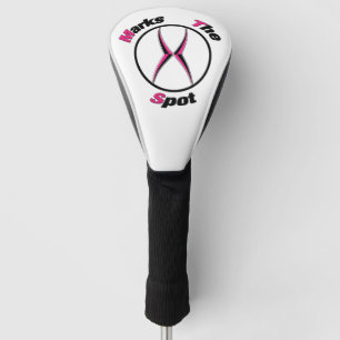 X markeert de plek golfheadcover