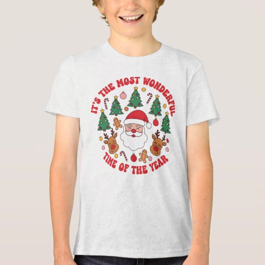 X-mas - De mooiste tijd van het jaar - Tri-Blend Shirt (Voorkant)