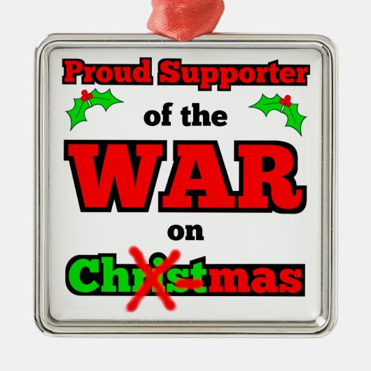 X-mas Ornament "War on Kerstmis" (Wit) (Voorkant)