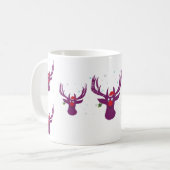 X mas Reindeer Dessin Drôle Fête Mug (Devant gauche)