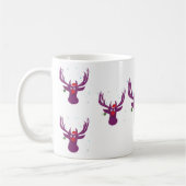 X mas Reindeer Dessin Drôle Fête Mug (Gauche)