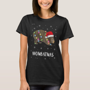 X-Mas Wombatmas Wilde Dierenkerstlampjes Womba T-shirt