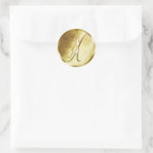 X Monogram Faux Gold Envelope Seal Stickers (Tas)