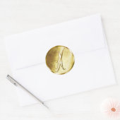 X Monogram Faux Gold Envelope Seal Stickers (Envelop)