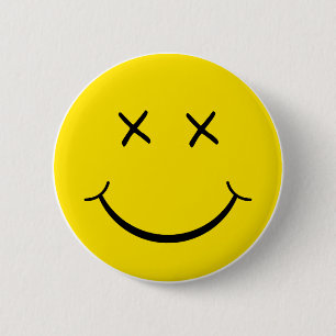 X Ooggezicht Ronde Button 5,7 Cm