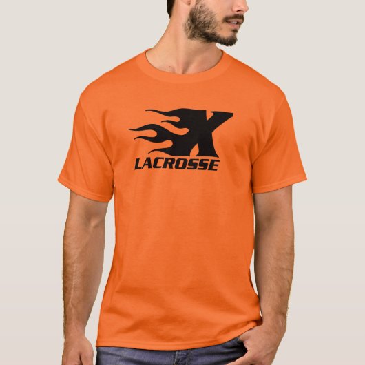 X ORANGE DE T-SHIRT DE LOGO (Devant)