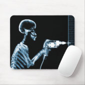 X-RAY CONSTRUCTION SKELETON DRILLING BLUE MUISMAT (Met muis)