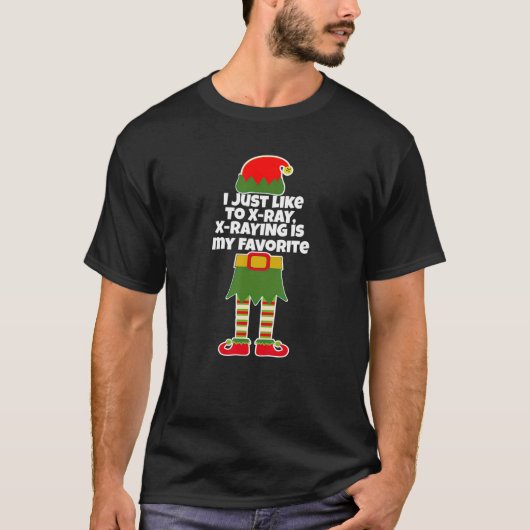 X-Ray ELF kerst T Shirt X Ray Technologist Rad (Voorkant)