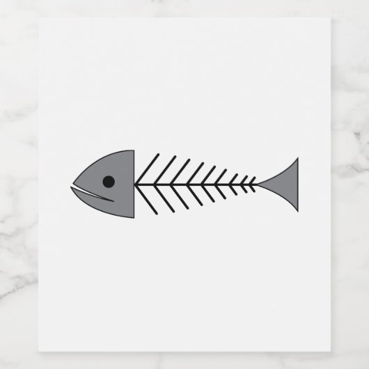 X-Ray Fish Wijn Etiket (Enkel label)