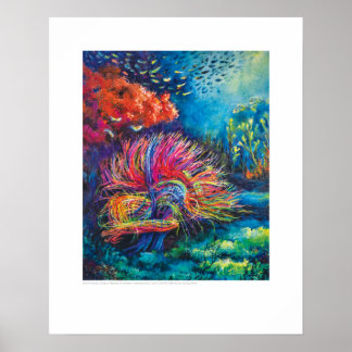 X-ray Hoesje Art - Cranial Coral MRI van L. Rainey Poster