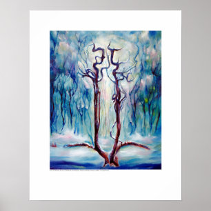X-ray Hoesje kunst - Winter Carotids door L. Raine Poster