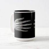 X-Ray-Mok met skelet Tweekleurige Koffiemok (Voorkant links)