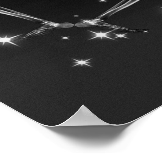 X-Ray Skelet dansen - B&W Poster (Hoek)
