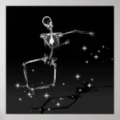 X-Ray Skelet dansen - B&W Poster (Voorkant)