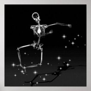 X-Ray Skelet dansen - B&W Poster