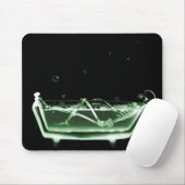 X-Ray Skeleton Bath Black Green Muismat (Met muis)