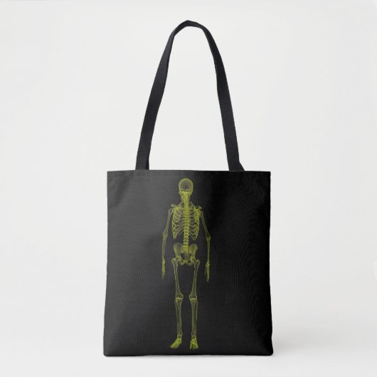 X-Ray Skeleton Canvas tas (Voorkant)